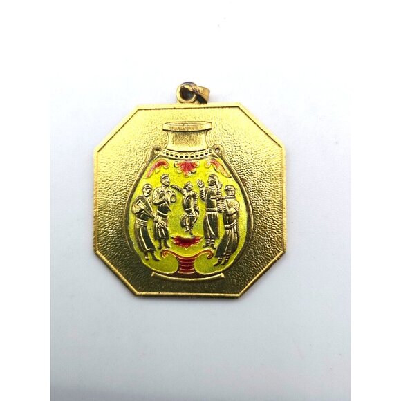 VTG Peking Enamel Pendants from the 1960s - 70s complete set of 10 in silk case - Picture 6 of 16